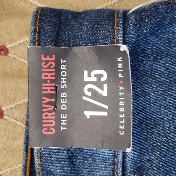 Celebrity Pink Curvy Hi-Rise The Deb Distressed Cutoff Shorts Size 1/25 … - Picture 8 of 8